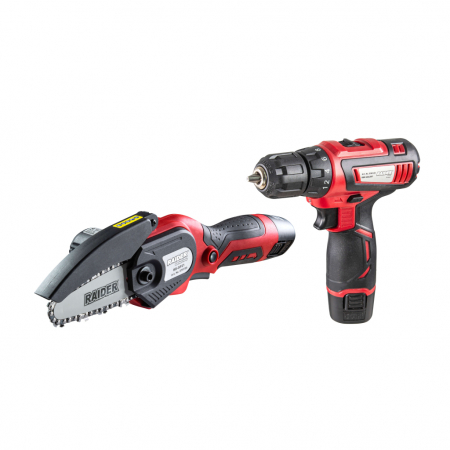 BRICOLAJ - Fierastrau electric cu lant & Bormasina 2x2Ah RDP-CDLGP02