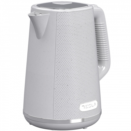 Fierbator Tesla KT400GX, 1.7L, 2200W, oprire automata, indicator LED, baza rotativa 360°, Alb/Gri [2]
