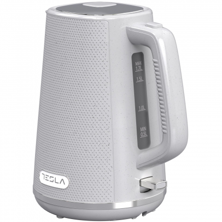 Fierbator Tesla KT400GX, 1.7L, 2200W, oprire automata, indicator LED, baza rotativa 360°, Alb/Gri [1]