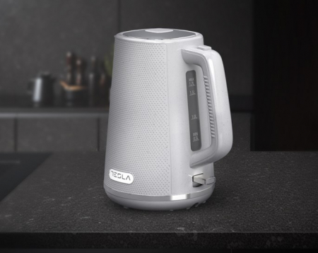 Fierbator Tesla KT400GX, 1.7L, 2200W, oprire automata, indicator LED, baza rotativa 360°, Alb/Gri [6]
