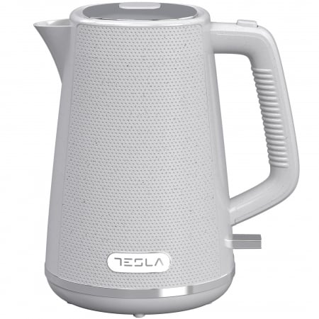 Produse HORECA - Fierbator Tesla KT400GX, 1.7L, 2200W, oprire automata, indicator LED, baza rotativa 360°, Alb/Gri