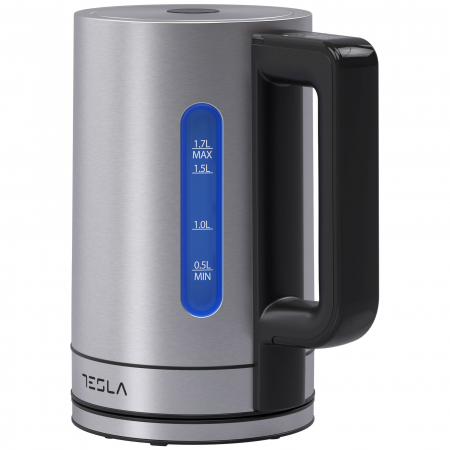 Fierbator Tesla KT550BXD, 1.7L, 2200W, control electronic, temperatura reglabila, oprire automata, Functie mentinere cald, Inox [2]