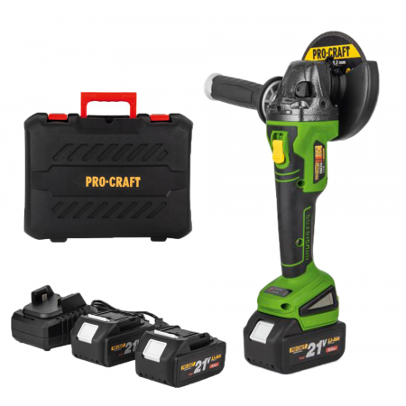 BRICOLAJ - Flex pe acumulator Procraft PWA 216, 21V, 8500 RPM, 125 mm BRUSHLESS
