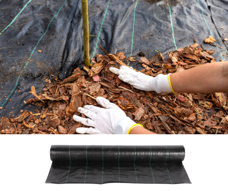 Folie Agrotextil pentru mulcire, rola 1,2m x 100m, grad 100 gr/m2, polietilena [4]