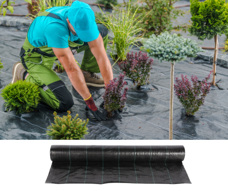 GRADINA - Folie Agrotextil pentru mulcire, rola 1,2m x 100m, grad 100 gr/m2, polietilena