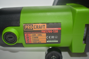 Freza canelat Procraft PM1700-150, 1.7 kW, 7000 rotatii, panza 150 mm, cu 2 discuri [9]