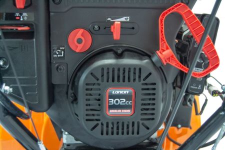 Freză de zăpadă Everest 804, motor Loncin Winter Engine 8,5 CP, 302 cc, transmisie diferențială cu disc de fricțiune, pornire electrică, lățime de lucru 76 cm, adâncime 54 cm, refulare până la 15 m [7]