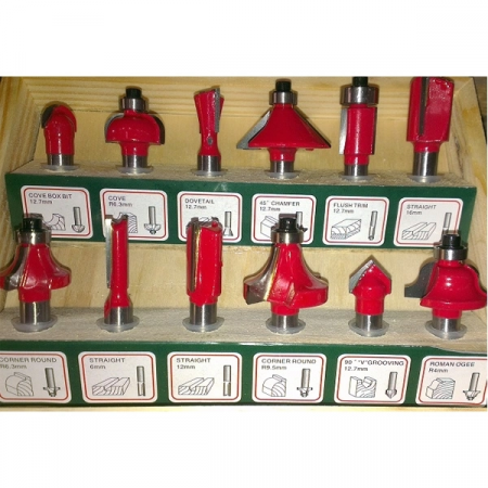 Freze profilate Router bits ø8mm set 12pcs 158303 [1]