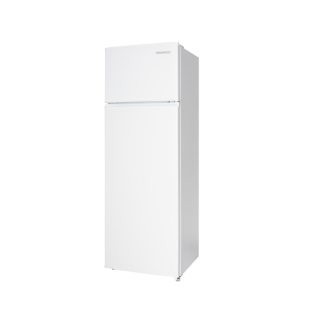 Frigider cu 2 usi Daewoo Static, congelatorul sus, volum net 235L (194l + 41l), clasa E, control mecanic, usi reversibile, raft pentru sticle, Alb [1]