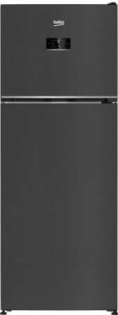BUCATARIE - Frigider cu doua usi Beko B5RDNE504LXBR, 477 L, No Frost, HarvestFresh, Everfresh+, AeroFlow, Display, Clasa E, H 186.5 cm, Dark Inox