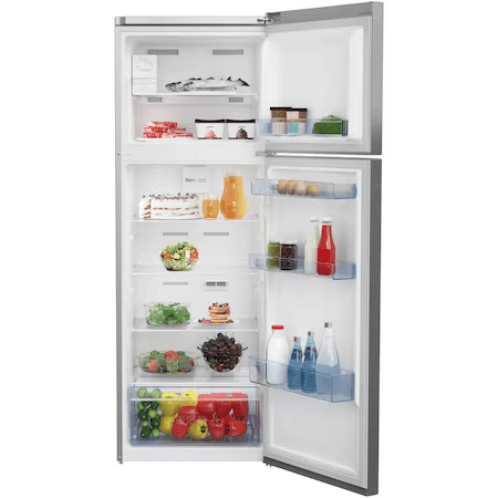 Frigider cu doua usi Beko RDNE350K30XBN, 313 L, NeoFrost Dual Cooling, HarvestFresh, AeroFlow, Display, Compresor ProSmart Inverter, Clasa F, Consum zilnic energie (kWh): 0.756 kWh/h,  H 172 cm, Metal [2]