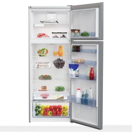 Frigider cu doua usi Beko RDNE455K30ZXBN, 406 L, H 185 cm, clasa F, Consum zilnic energie (kWh): 0.833 kWh/zi, NeoFrost, Inox [1]