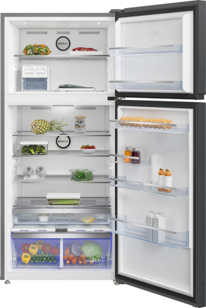 Frigider cu doua usi Beko RDNE650E40ZXBRN, 630 l, NeoFrost Dual Cooling, Multi mode, Touch control, Compresor ProSmart Inverter, HarvestFresh, AeroFlow, Clasa E, H 187 cm, Dark Inox [4]