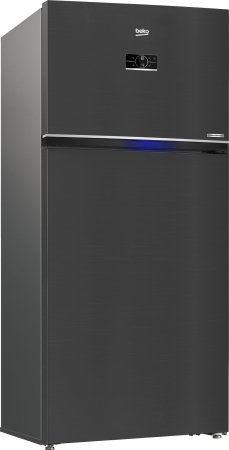 Frigider cu doua usi Beko RDNE650E40ZXBRN, 630 l, NeoFrost Dual Cooling, Multi mode, Touch control, Compresor ProSmart Inverter, HarvestFresh, AeroFlow, Clasa E, H 187 cm, Dark Inox [1]