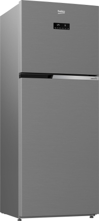 Frigider cu doua usi Beko RDNT401E30ZXBN, 375 L, clasa F, Consum zilnic energie (kWh): 0.842 kWh/zi,  NeoFrost, HarvestFresh, Metal Look [1]