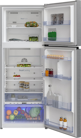 Frigider cu doua usi Beko RDNT401E30ZXBN, 375 L, clasa F, Consum zilnic energie (kWh): 0.842 kWh/zi,  NeoFrost, HarvestFresh, Metal Look [4]