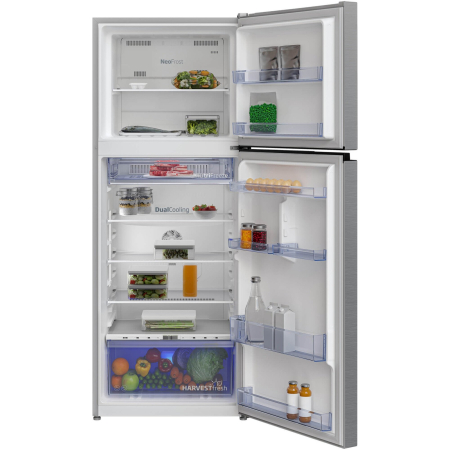 Frigider cu doua usi Beko RDNT401E40SZXBN, 375 l, NeoFrost Dual Cooling, HarvestFresh, NutriFreeze, Display touch control, No Frost Freezer, Clasa E, H 172 cm, Inox [2]
