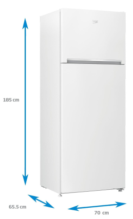 Frigider cu doua usi Beko RDSE465K30WN, Static, 437 l, Clasa F, Autonomie fara curent: 20 h,  H 185 cm, Alb [3]