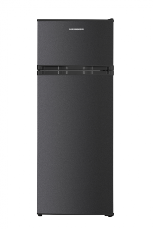 Electronice & Electrocasnice - Frigider cu doua usi Heinner HF-H2206DGE++, 206 L, Clasa E, Lumina LED, Termostat Ajustabil, Usi Reversibile, Gri Antracit Texturat