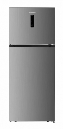 BUCATARIE - Frigider cu doua usi Heinner HF-HM415NFSE++, 415 l, Full No Frost, Clasa E, Compresor Dual Inverter, Display, Blocare Acces copii, Argintiu