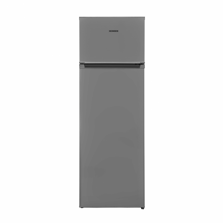 Frigidere - Frigider cu doua usi Heinner HF-V242SE++, 242 l, Less Frost, Clasa E, Control mecanic, Iluminare LED, H 160 cm, Argintiu
