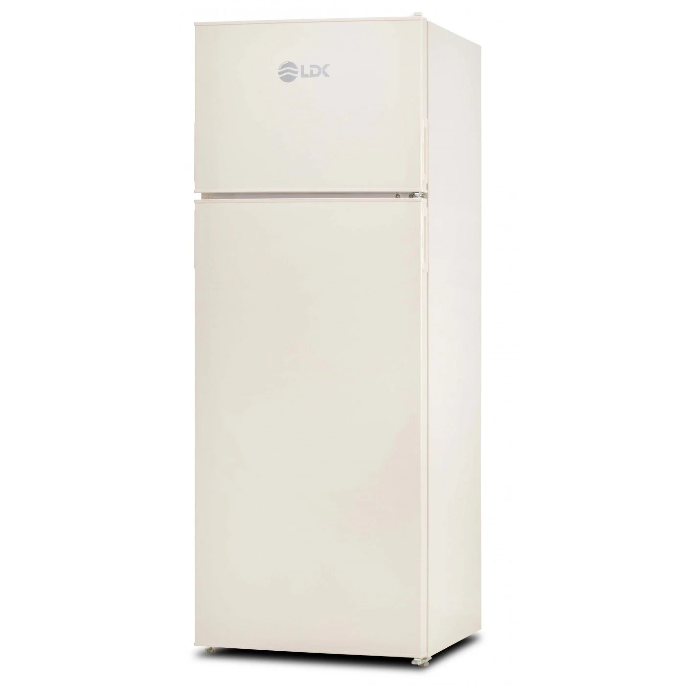 Aparate frigorifice - Frigider cu doua usi LDK LF-220EB, Capacitate 213 l, Less Frost, Termostat ajustabil, Iluminare LED, H 144 cm, Bej