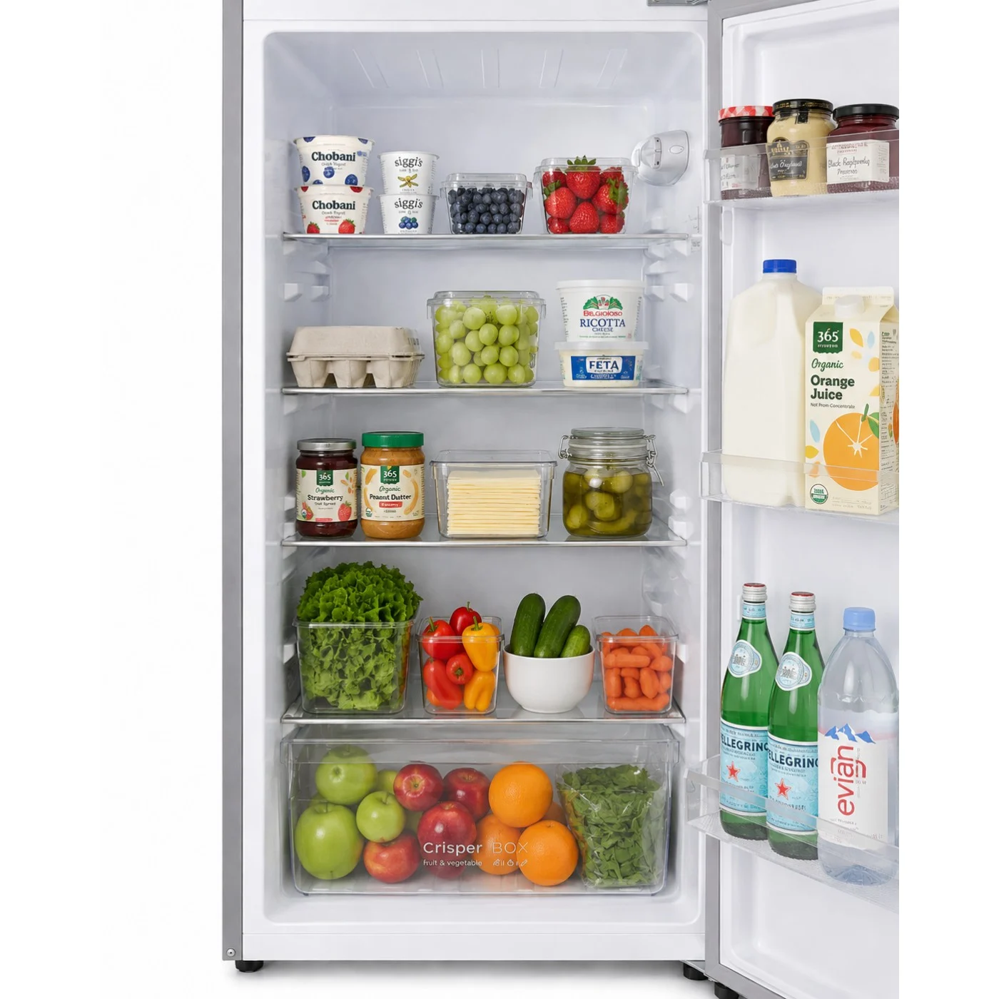Frigider cu doua usi LDK LF 261S, Clasa E, Capacitate 261 l, Less Frost, Termostat ajustabil, Iluminare LED, H 170 cm, Argintiu [7]