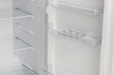 Frigider cu doua usi VIVAX DD-207E X, 204L, Clasa E, Termostat reglabil, Iluminare LED, Usi reversibile, Suprafata painted metal, 3 Rafturi de Sticla securizata, H 143 cm, Inox [1]