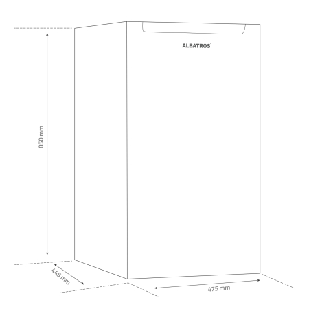 Frigider cu o usa Albatros FA115IME, capacitate 90 L, Termostat reglabil, consum 85 kWh/an [4]