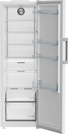 Frigider cu o usa Beko, No Frost, 365 L, 186.5 H, Consum anual energie (kWh): 143 kWh,  Clasa energetica E, Alb [2]