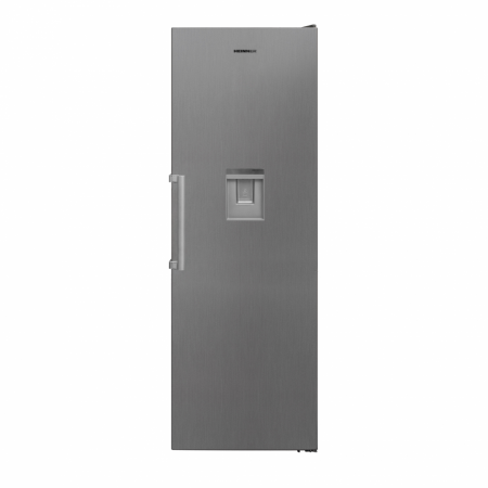 BUCATARIE - Frigider cu o usa Heinner HF-V401NFXWDE++, 389 l, No Frost, Control electronic, Dozator de apa, Iluminare LED, Clasa E, H 186 cm, Inox