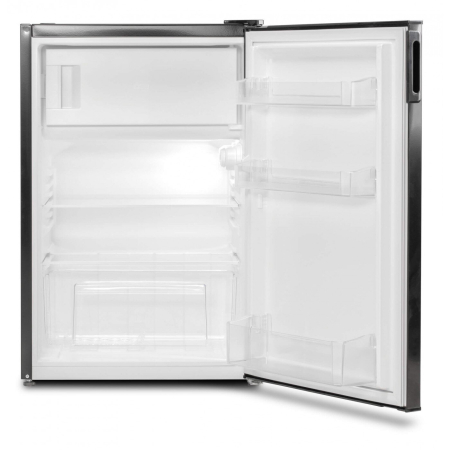 Frigider cu o Ușă LDK F-125EBK, Capacitate 122L, Compartiment Congelator 17L, Termostat Ajustabil, Iluminare LED, Ușă Reversibilă, 40 dB, H 84 cm, Negru [1]