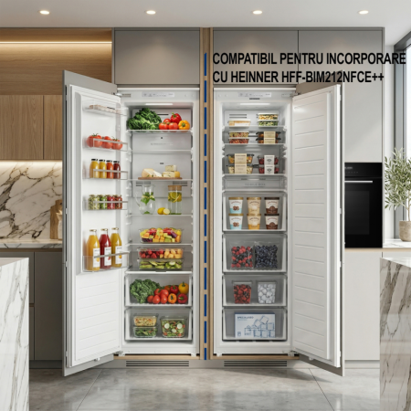 Frigider Incorporabil Heinner HF-BIM304NFINVE++, No Frost, Compresor Inverter, 304 L, Clasa E, Control Electronic, Super Racire [3]