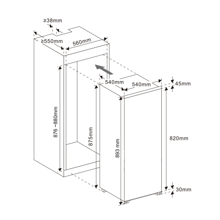 Frigider - racitor incorporabil Samus SRBI173 [3]