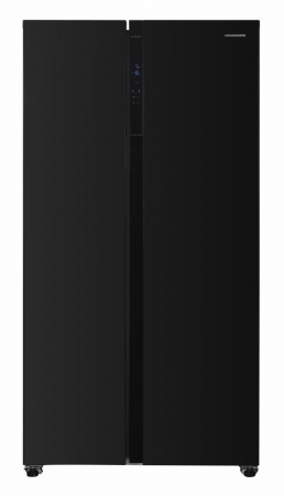 Frigider Side by Side Heinner HSBS-H442NFBKE++, 436 l, No Frost, Display, Functie Smart, Congelare si racire rapida, Clasa E, H 176.5 cm, Negru [3]