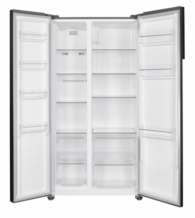 Frigider Side-By-Side HEINNER HSBS-HM442NFINVXD, 442 l, Clasa D, Display LED, Fucntie SMART, Super racire, Super congelare, H 177 cm Inox [1]