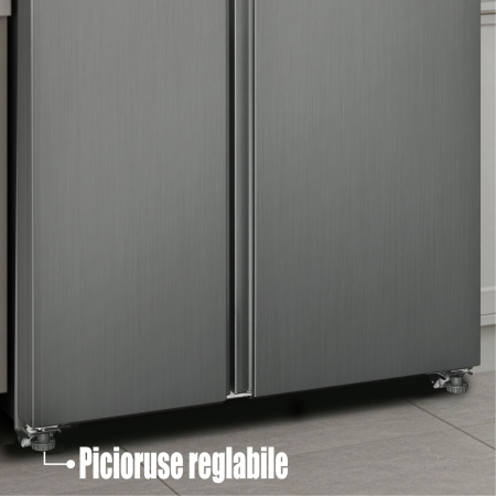 Frigider Side by Side Samus SSX-558NFDE, 439 L, Full No Frost, Dozator apă, Clasa E, Inox, Display LCD [15]