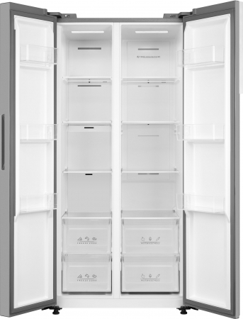 Side-By-Side - Frigider side-by-side Tesla RB4600FMXE, 460 l, Clasa E, Total No Frost, Motor Inverter, Display LED, H 177 cm, Inox
