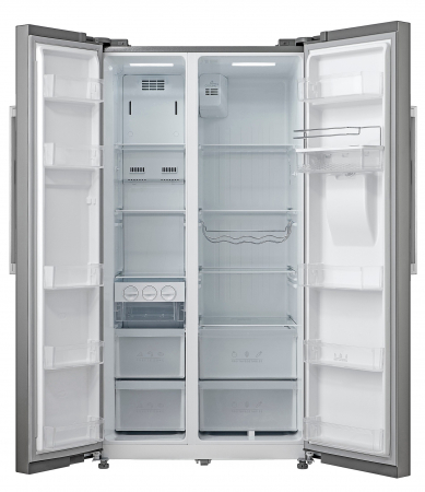Frigider side-by-side Tesla RB5201FMXE, 535 l, Clasa E, Total No Frost, Dozator apa, Display LED, H 177 cm, Inox [2]