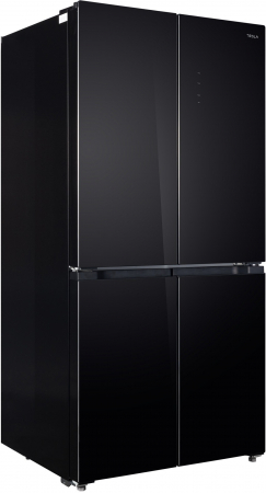 Side-By-Side - Frigider side-by-side Tesla RM5600FSNBE, 567 l, Total No Frost, , Clasa E, Compresor Inverter, Metal cooling, LED touch screen, H 183 cm, Sticla Neagra