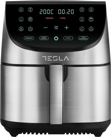 BUCATARIE - Friteuza aer cald Tesla AF701BX , 7 L, 1700W, Panou digital, 12 programe, Inox
