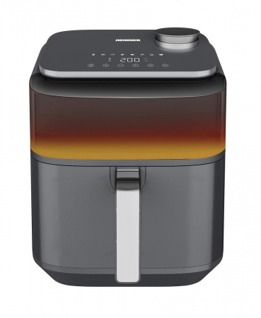 Friteuză cu aer cald Heinner CrispSteam Elite HAF-H7DLST1800, 1800W, 6.7L, Digitală, Negru/Inox [1]