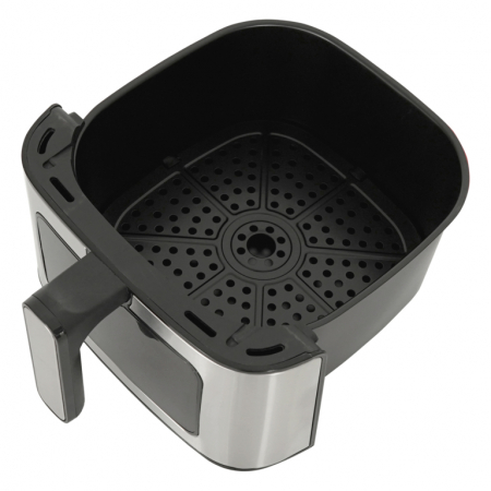 Friteuza cu aer cald Samus AF5-S1400DW, 5 litri, 7 programe, timer, tehnologie Fry Force 360 grade, control touch,  Inox/Negru [6]