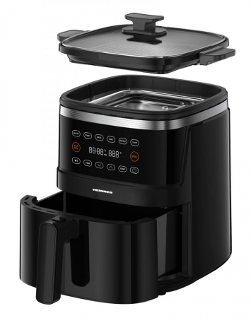 Friteuză cu aer cald și grill HEINNER VastCook HAFG-B5BK2600, 5L, 1400W/1200W, gătire sănătoasă [4]