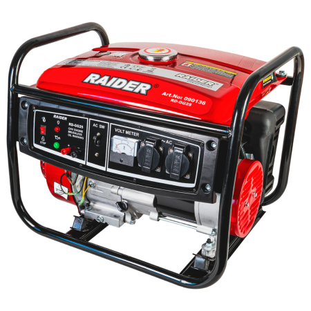 BRICOLAJ - Generator benzină RDP RD-GG25, 2.8 kW, 230V, rezervor 12L, 2 prize, pornire manuală, uz general