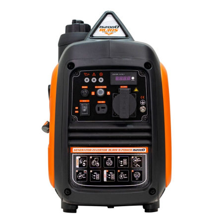 Generator curent inverter ModelR-Power IS2000, 2000W, benzină, 230V + 12V, portabil, consum redus, autonomie mare, regulator automat tensiune [3]