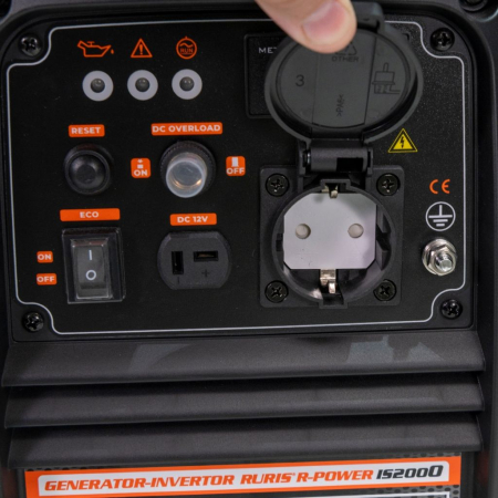 Generator curent inverter ModelR-Power IS2000, 2000W, benzină, 230V + 12V, portabil, consum redus, autonomie mare, regulator automat tensiune [4]