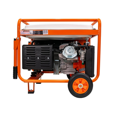 Generator curent Model R-Power GE 7000RC, 6500W, pornire electrică + telecomandă, benzină, 230V + 12V, motor 4 timpi, cupru, roți transport, 2 prize, ideal uz casnic și șantier [5]