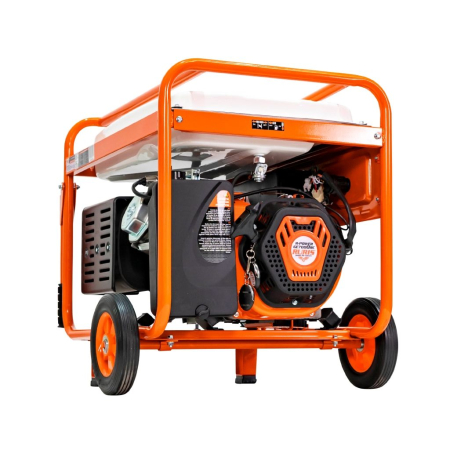 Generator curent Model R-Power GE 7000RC, 6500W, pornire electrică + telecomandă, benzină, 230V + 12V, motor 4 timpi, cupru, roți transport, 2 prize, ideal uz casnic și șantier [2]