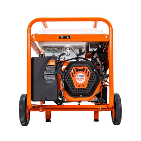 Generator curent Model R-Power GE 7000RC, 6500W, pornire electrică + telecomandă, benzină, 230V + 12V, motor 4 timpi, cupru, roți transport, 2 prize, ideal uz casnic și șantier [3]